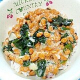 納豆の食べ方-わかめ＆ガリ♪